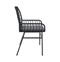 Garden Chair Black Pe Rattan Standard size for adults