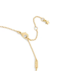 Coach Gold Plated Tea Rose Pendant Necklace