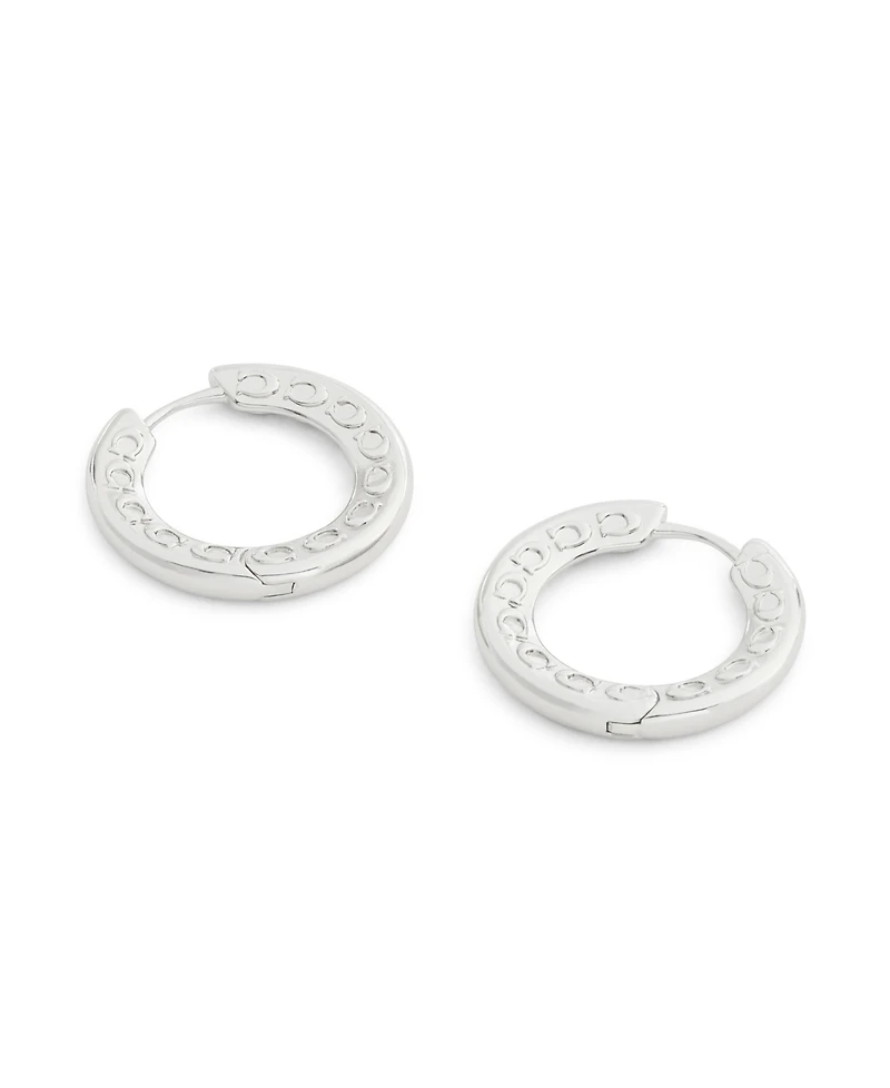 Coach Signature C Minimal Hoop Earrings