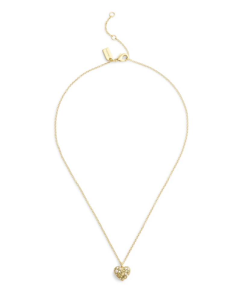 Coach Gold Plated Pave Heart Jewelry Set