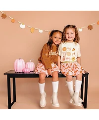 Sweet Wink Toddler Girls Thankful Cutie Thanksgiving Short Sleeve T-Shirt