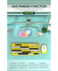 81 Keys Wired Keyboard And Mouse Set