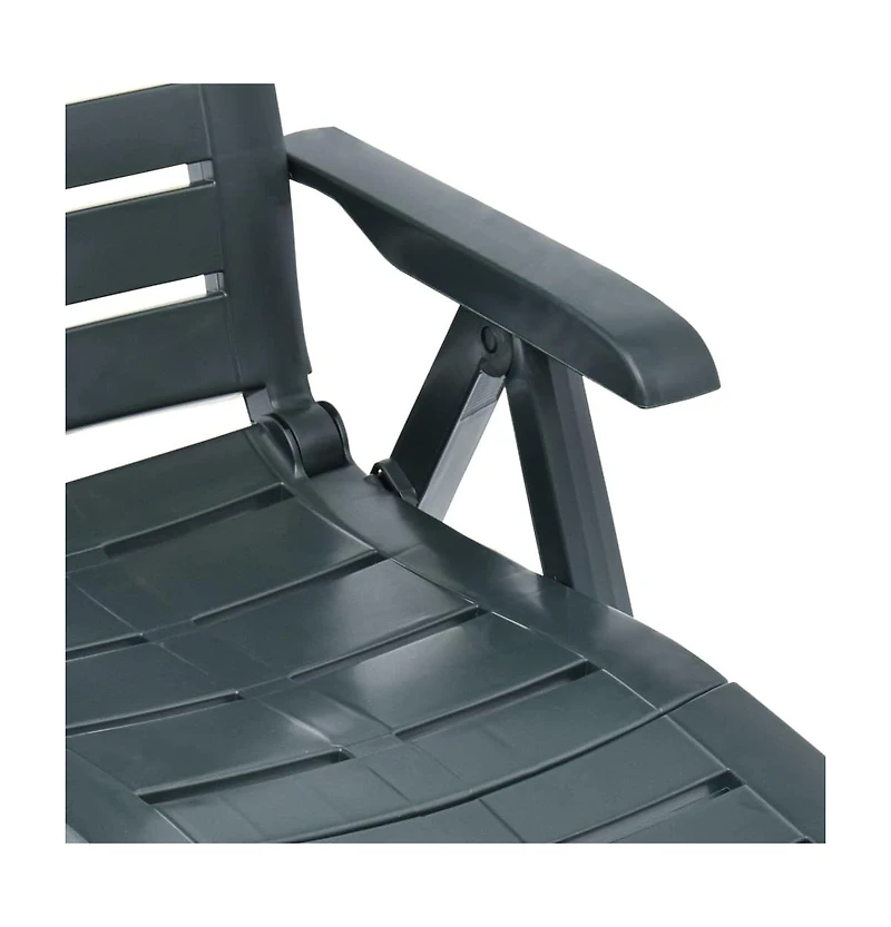 Sunlounger Green Plastic Medium Foldable Sunlounger Other