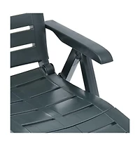 Sunlounger Green Plastic Medium Foldable Sunlounger Other