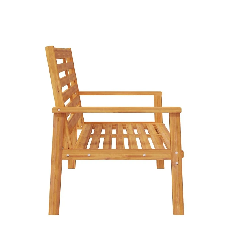 Garden Sofa Bench Natural Wood Solid Acacia Wood Medium Durable