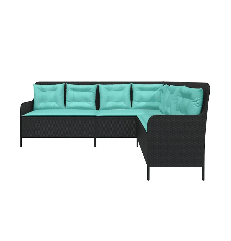 Patio Sofa Black, Turquoise