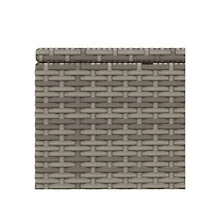 Sunbed Grey Pe Rattan Single Cushioned Sun Lounger Rectangular