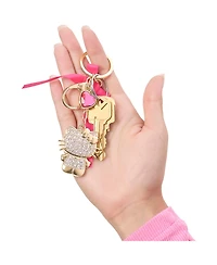 Hello Kitty Sanrio Hello Kitty Crystal Charm Keychain with Bow and Heart Accent