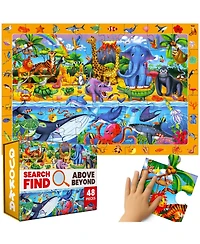 Quokka 2x3 Ft Giant Search and Find Above & Beyond Floor Puzzle for Kids Ages 4-8