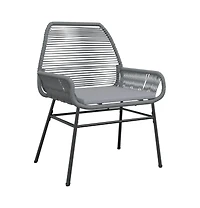 Garden Chair Grey Pe rattan Medium Durable Garden Chair