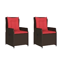 Reclining Patio Chair Brown, Red