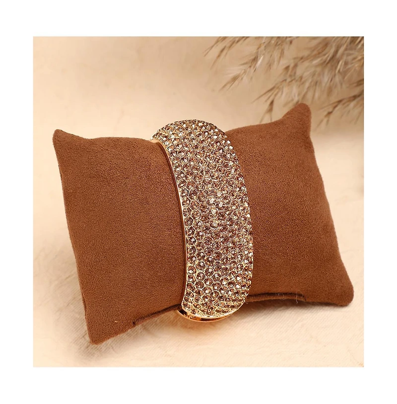 Sohi Women's Gold Embellished Statement Bracelet