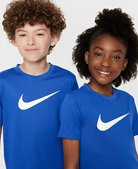 Nike Boys and Girls 6-20 Legend Swoosh-Logo Crewneck Dri-fit T-Shirt
