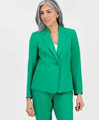 Le Suit Women's Notch-Lapel Mid-Rise 2 Piece Pantsuit, Regular & Petites