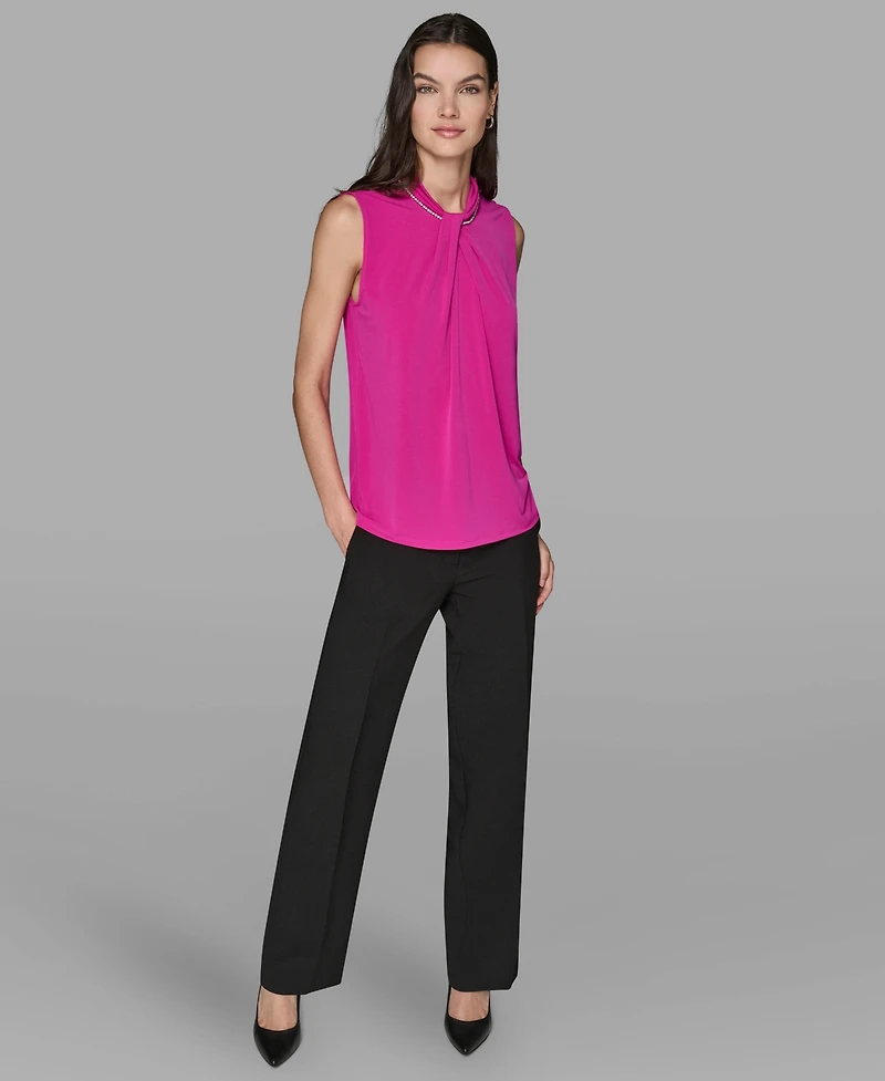 Karl Lagerfeld Paris Women's Sleeveless Cut and Sew Top