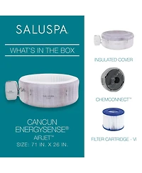 Bestway SaluSpa Cancun 2 to 4 Person Inflatable Hot Tub, Energy-Efficient Spa
