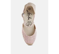 Regatta Tweed Round Toe Woven Wedges Women
