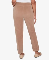 Alfred Dunner Petite Vienna Allure Fit Flat Front Corduroy Average Length Pants