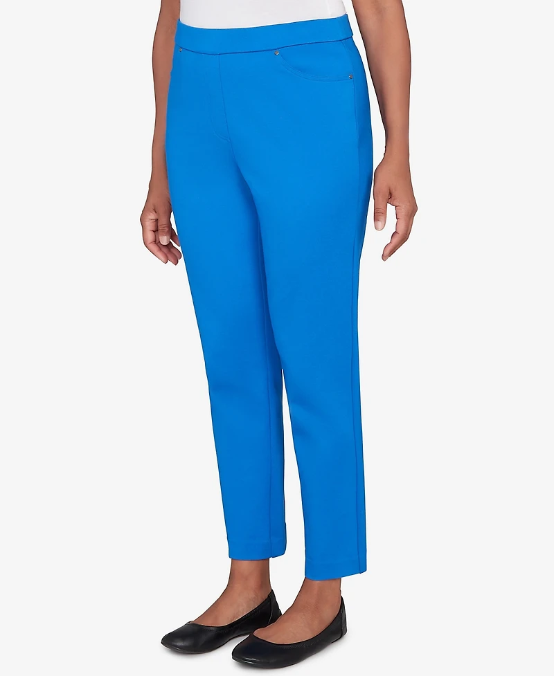 Alfred Dunner Petite Barcelona Stretch Ponte Knit Average Length Pants