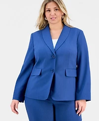 Le Suit Plus Shawl-Collar Jacket & Mid-Rise Wide-Leg Pants