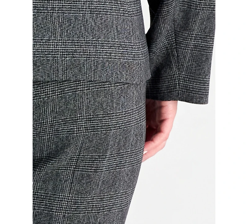 Le Suit Plus Flap-Pocket Mid-Rise Wide-Leg Pantsuit