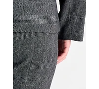 Le Suit Plus Flap-Pocket Mid-Rise Wide-Leg Pantsuit