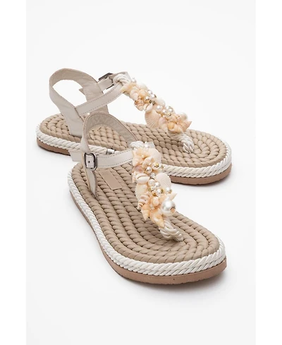 Forever & Always Shoes Lely Leather Thong Sandal (Women)