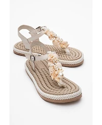Forever & Always Shoes Lely Leather Thong Sandal (Women)