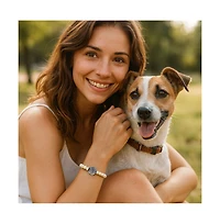 PawZee Snowy Paw Print Charm Bracelet