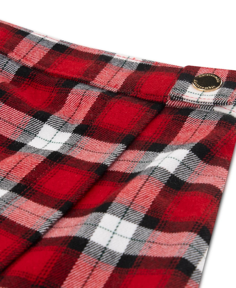 abercrombie kids Girls 5-18 Plaid Print Wrap Skort