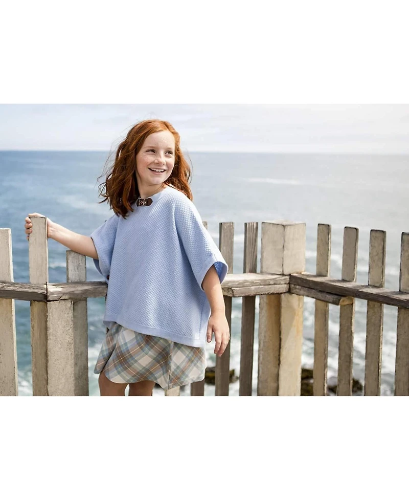 Hope & Henry Baby Girls Square Sweater Cape