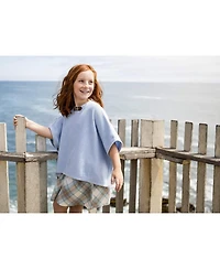 Hope & Henry Baby Girls Square Sweater Cape