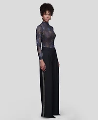 Avec Les Filles Women's Wide Leg Straight Trousers