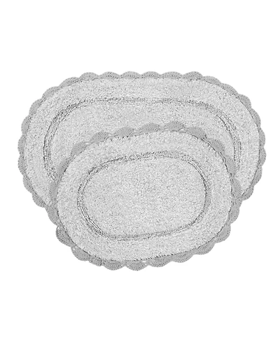 Laura Ashley Crochet Cotton Bath Rug Set