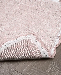 Laura Ashley Heathered Crochet Border Cotton Bath Rug, 17" x 24"