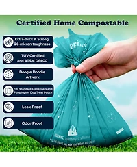 Compo Dog Poop Bags, 90 Bags, Lagoon Teal