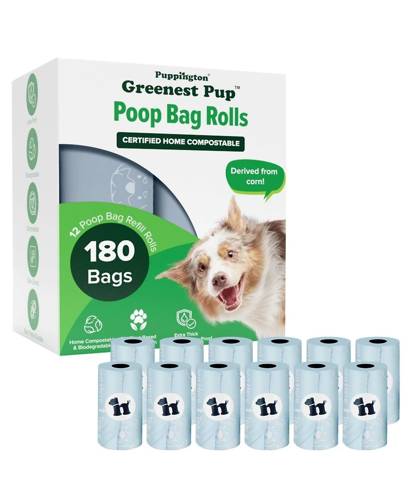 Compo Dog Poop Bags, 180 Bags, Ice Blue