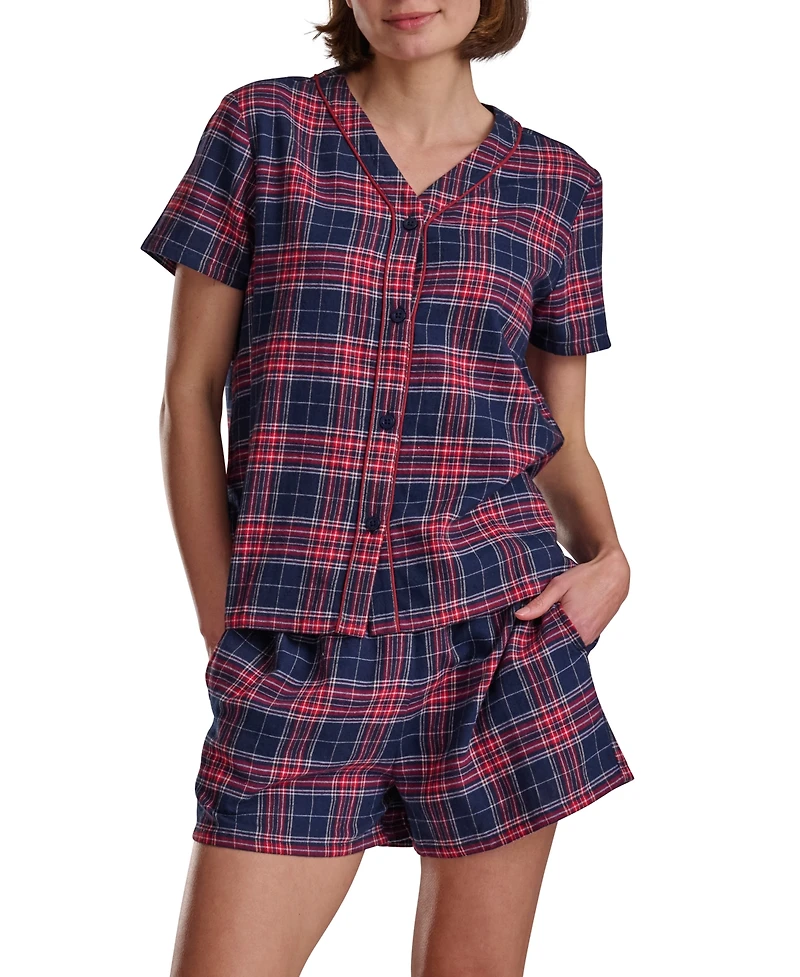 Tommy Hilfiger Women's 2-Piece Shorts Sleeve Top and Boxer Set