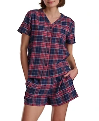 Tommy Hilfiger Women's 2-Piece Shorts Sleeve Top and Boxer Set