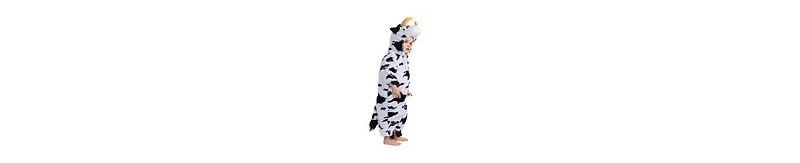 Dress Up America Kids Cow Jumpsuit Costume with Horns & Tail