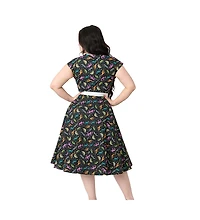 Unique Vintage Plus 1950s Hedda Swing Dress