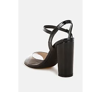 Kessel Tinted Clear Strap Block Heels Women