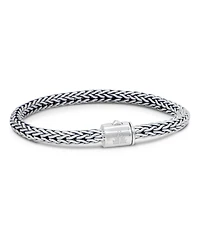 Devata Dragon Bone Round 5mm Chain Bracelet in Sterling Silver