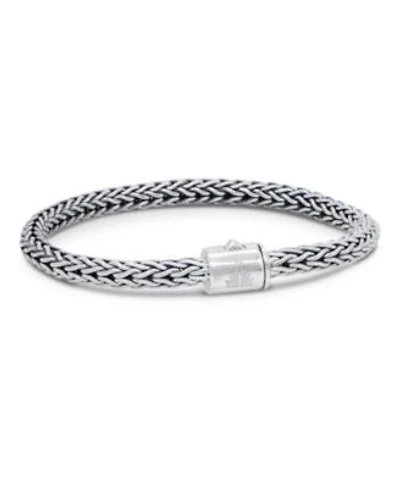 Devata Dragon Bone Round 5mm Chain Bracelet In Sterling Silver X Large 8.5 In