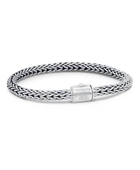Devata Dragon Bone Round 5mm Chain Bracelet In Sterling Silver X Large 8.5 In
