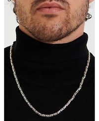 Devata Borobudur Round 4mm Chain Necklace in Sterling Silver, 22 inches