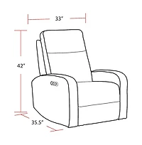 Parker Living Thriller - Natural Beauty Blue Power Swivel Glider Recliner