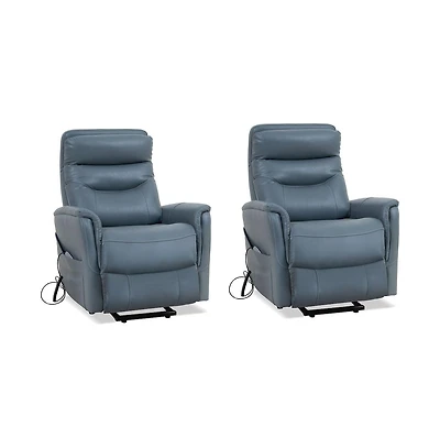 Parker Living Softy Azure Power Lift Recliner with Articulating Headrest Two Pack