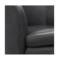 Parker Living Vintage Slate 100% Italian Leather Swivel Club Chair Two Pack