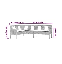 Garden Sofa Grey, Anthracite